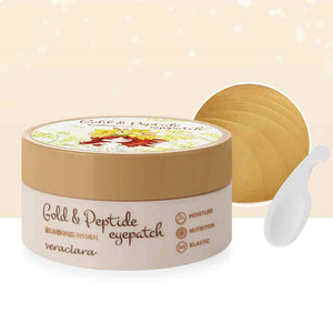 [Veraclara] Gold & Peptide Eye Gel Patches Moisturize & Reduce Wrinkle, Elastic Skin with Gold and Collagen, 30 Pairs