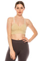 HEART PATTERN JACQUARD LACE STRAP BRA CAMI