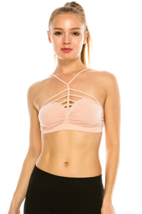 NEVER GLEAM FRONT CAGED BRALETTE