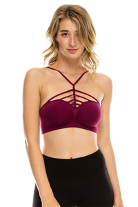 NEVER GLEAM FRONT CAGED BRALETTE