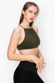 KURVE RIBBED HIGH NECK BRALETTE