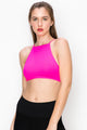 KURVE RIBBED HIGH NECK BRALETTE