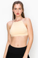 KURVE RIBBED HIGH NECK BRALETTE