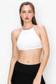 KURVE RIBBED HIGH NECK BRALETTE