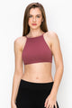 KURVE RIBBED HIGH NECK BRALETTE