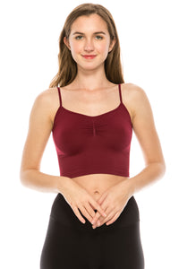 KURVE SEAMELSS FRONT RUCHING CROP BRALETTE