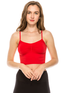 KURVE SEAMELSS FRONT RUCHING CROP BRALETTE