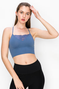 WIDE BAND LACE TRIM BRA CAMI