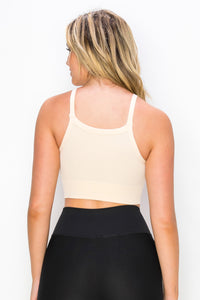 RIBBED WIDE STRAP BRA CAMI
