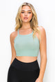 RIBBED WIDE STRAP BRA CAMI