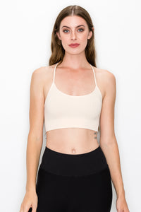 RIBBED RACER BACK BRA CAMI