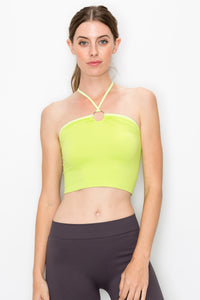 O-RING HALTER CROP TOP