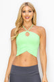 RUCHED HALTER CROP TOP