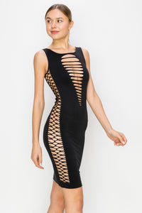 SLASHED OUT TANK DRESS