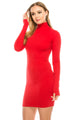 MOCK NECK LONG SLEEVE DRESS