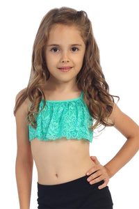 KIDS BASIC BANDEAU CAMI WITH LACE