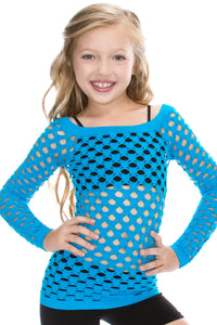 KIDS LONG SLEEVE FISHNET TOP