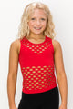 KIDS SLEEVELESS BRA COVERED CROP TOP
