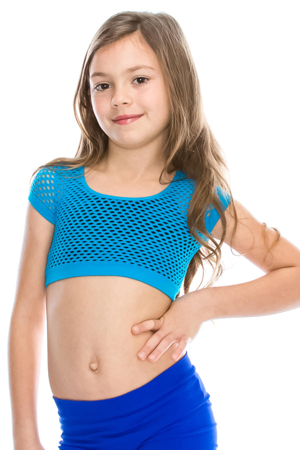 KIDS CROP FISHNET TOP