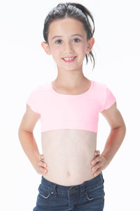 KIDS CAP SLEEVE CROP TOP