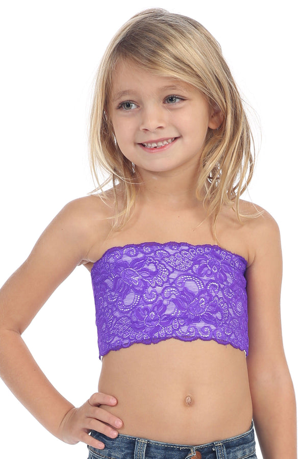 KIDS LACE BANDEAU TUBE TOP