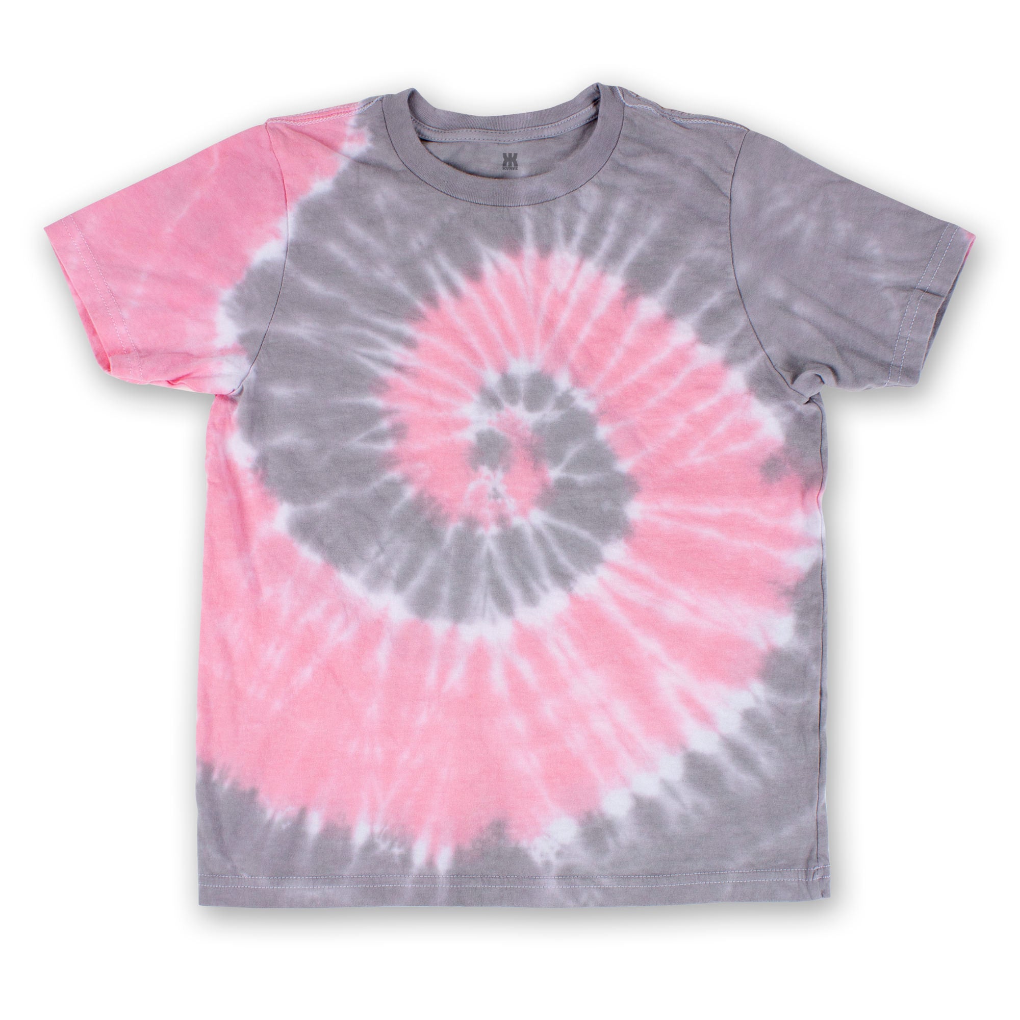 Mint Pink Spiral Tie Dye T-Shirts Kids