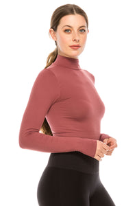 KURVE BASIC MOCK NECK CROP TOP