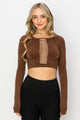 MESH DETAIL LONG SLEEVE TOP