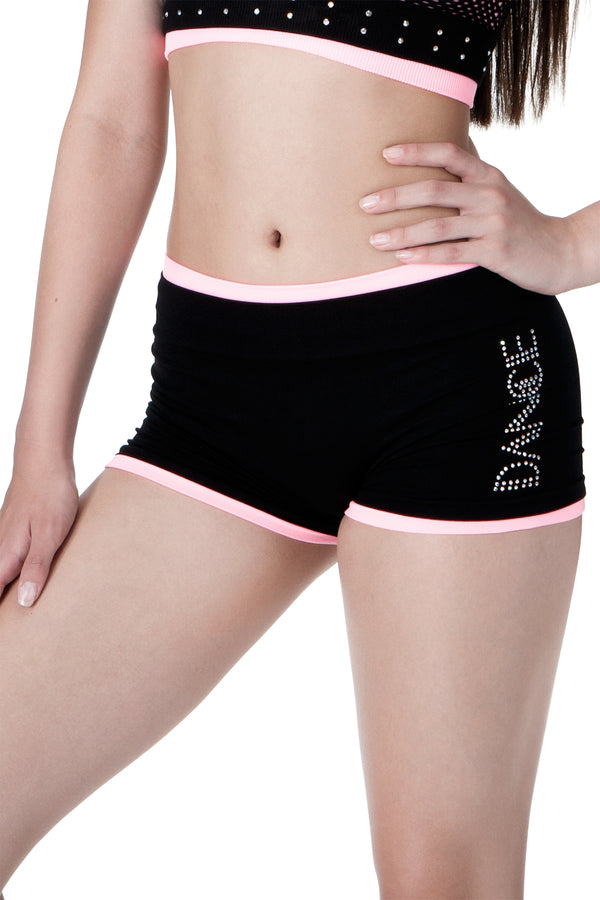 RHINESTONE 'DANCE' BOY SHORTS