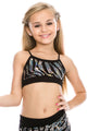 KIDS ZEBRA SEQUIN BANDEAU CAMI TOP