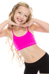 KIDS LOW LEAD RHINESTONE BANDEAU CAMI TOP