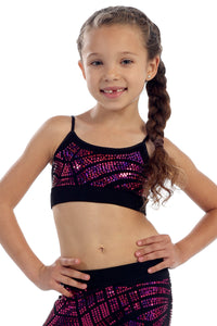 KIDS CRACKLE SEQUIN BANDEAU CAMI TOP