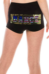 KIDS FLAG DANCE SEQUIN BOYSHORTS
