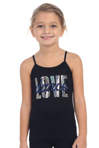 KIDS LOVE SEQUIN & DANCE STONE CAMI