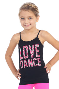 KIDS "LOVE DANCE" STUD CAMI