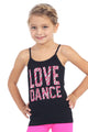 KIDS "LOVE DANCE" STUD CAMI