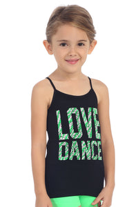 KIDS "LOVE DANCE" STUD CAMI