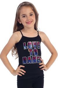 KIDS "LOVE TO DANCE" SEQUIN CAMI