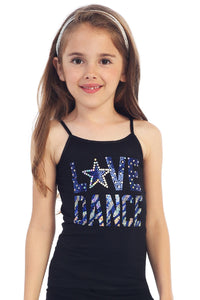 KIDS "LOVE DANCE" HOLOGRAM SEQUIN CAMI