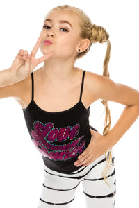 KIDS "LOVE DANCE" SEQUIN CAMI TOP