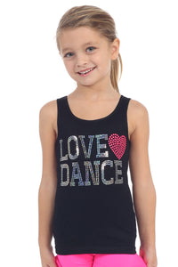 KIDS LOVE DANCE SEQUINCE TANK TOP