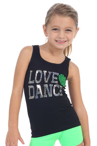 KIDS LOVE DANCE SEQUINCE TANK TOP