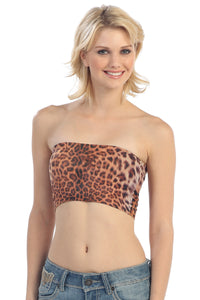 LEOPARD PRINT TUBE TOP