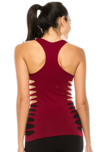 SIDE HOLE RACERBACK TANK TOP