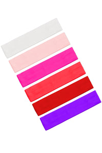 6 PACKS OF SOLID HEAD BANDS