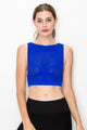 SLEEVELESS FISHNET TANK CROP TOP