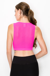 SLEEVELESS FISHNET TANK CROP TOP