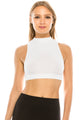 MOCK NECK RACERBACK CROP TOP