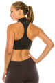 HEATHER MOCK NECK SLEEVELESS RACERBACK TOP