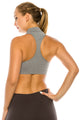 HEATHER MOCK NECK SLEEVELESS RACERBACK TOP